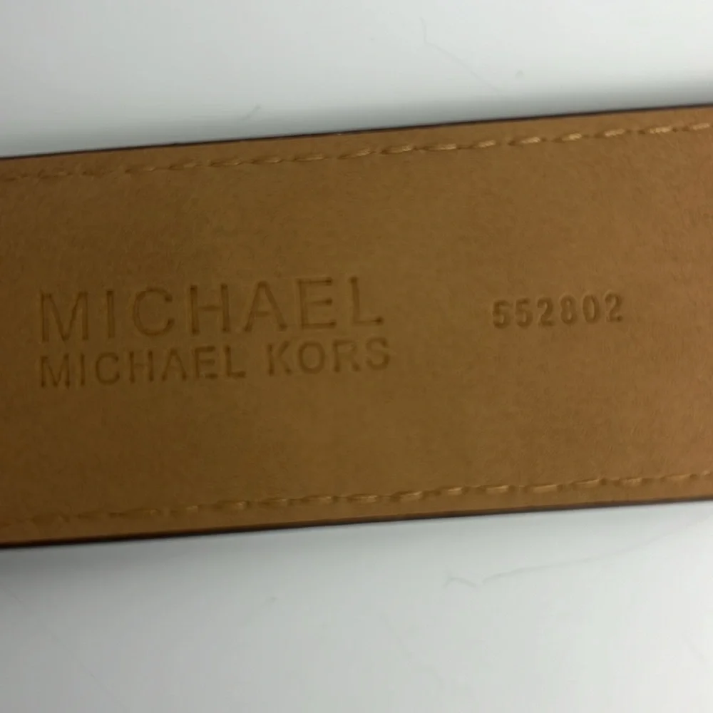 Michael Kors Synthetic Leather Logo Belt Sz S